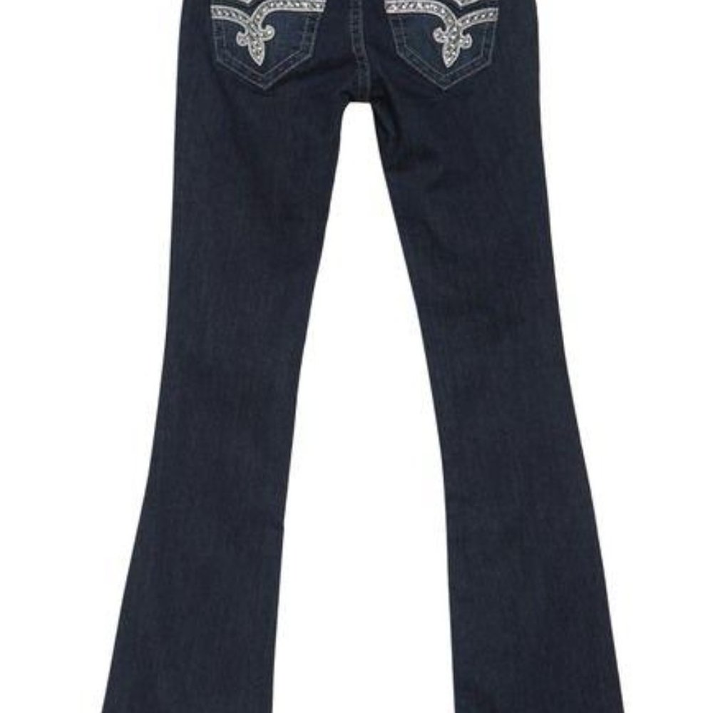 NWT Rock Revival Dark Embellished KLARRY Jeans - Picture 3 of 4